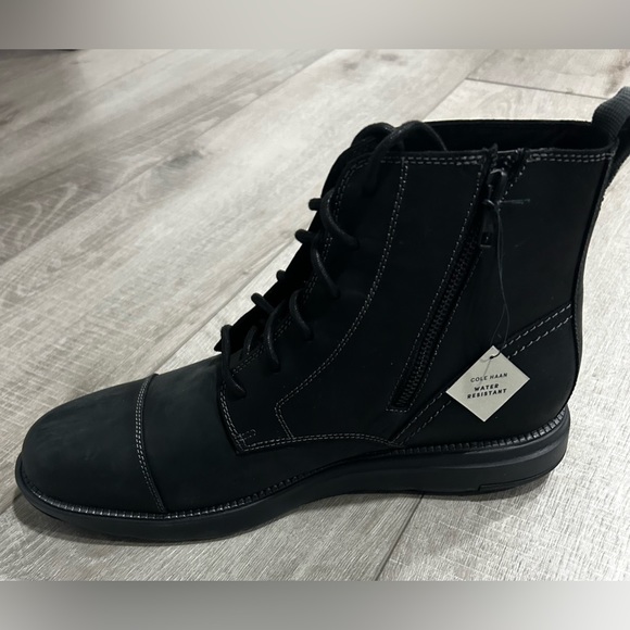 BRAND NEW Cole Haan Grand Atlantic Boots size 13 in Black - Picture 4 of 5